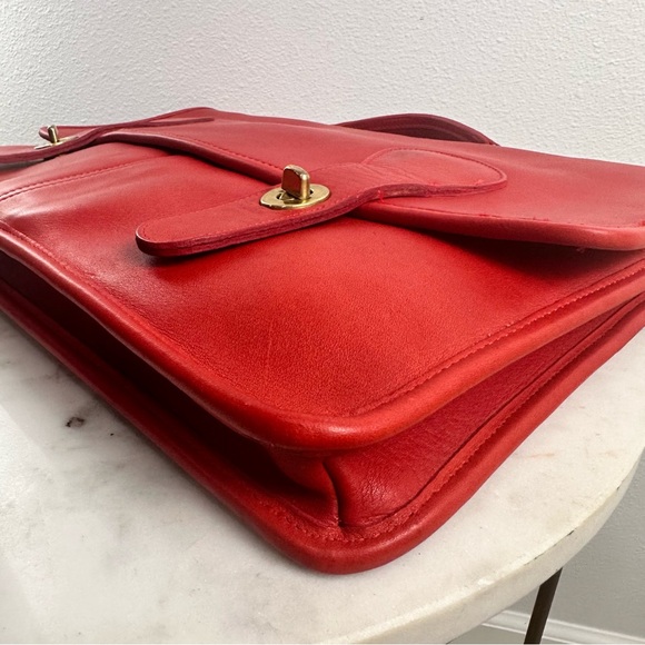 Vintage Coach Ted Diplomat Briefcase Rare Red Color 5170 - Picture 4 of 13